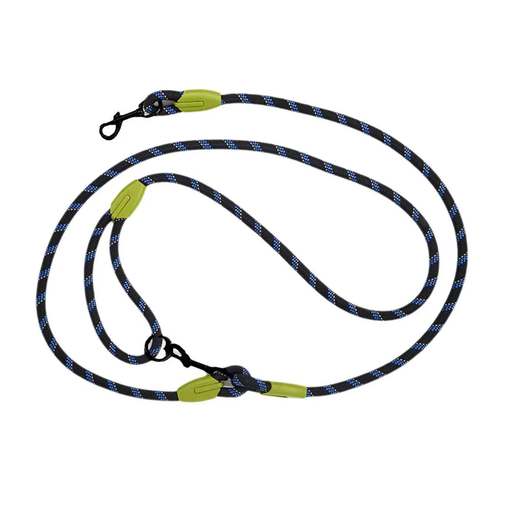 Adjustable Diagonal Dog Walking Leash Hands Free Crossbody Pet Lead Dogs - Black