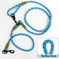 Adjustable Diagonal Dog Walking Leash Hands Free Crossbody Pet Lead Dogs - Purple