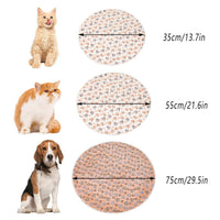 Waterproof Dog Pads Round Diaper Pads Pet Training Pads for Puppies and Dogs - White-35cm