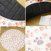 Waterproof Dog Pads Round Diaper Pads Pet Training Pads for Puppies and Dogs - White-55cm
