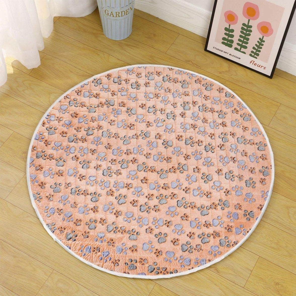 Waterproof Dog Pads Round Diaper Pads Pet Training Pads for Puppies and Dogs - Khaki-75cm