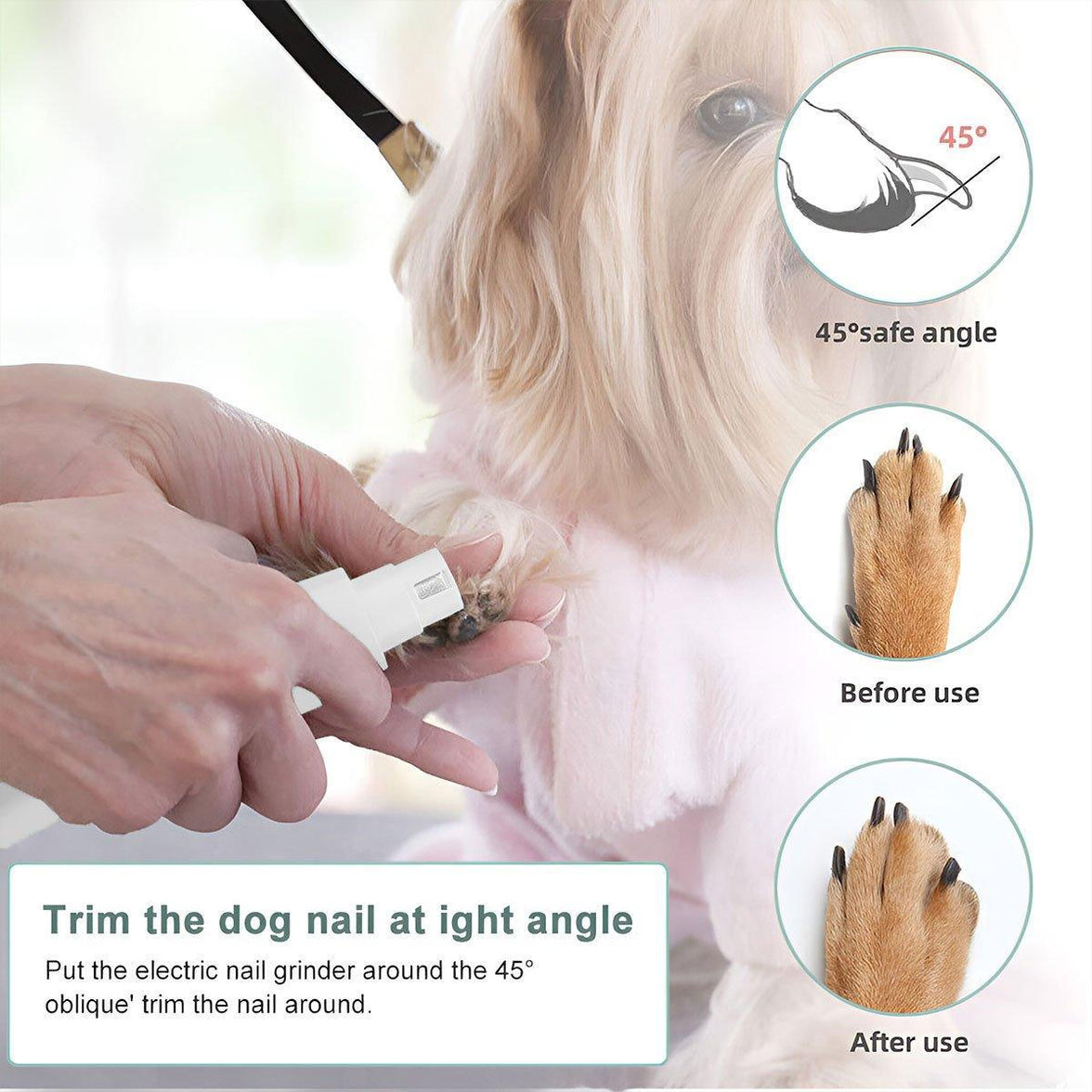 Rechargeable Pet Hair Clippers Professional Grooming Kit for Cats and Dogs