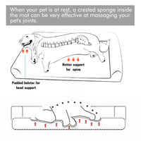 Medium PawfectFriend Orthopedic Dog Bed 3-Side Comfort Bolster Padded Calming Mattress Bed with Removable Cover