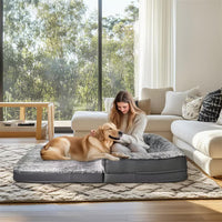 XL Human Sized Dog Bed Foldable Orthopedic Pet Dog Sofa Couch Comfy Big Bean Bed