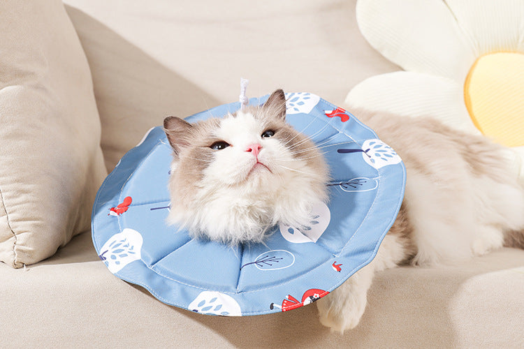 2 Pcs Size S Blue Comfortable Pet Recovery Collar | Waterproof Anti-Lick Collar for Cats & Dogs