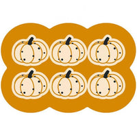 Style 8 Yellow Pumpkin Pattern Absorbent Diatomaceous Earth Pet Feeding Mat - Non-Slip & Quick Dry Placemat (50x80cm)