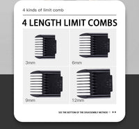 Professional Pet Grooming Hair Clipper Kit - Rechargeable, Low Noise, with Ceramic Blades & 5-Speed Adjustment(White)