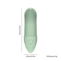 4 Pcs Green Soft Silicone Pet Finger Toothbrush - Gentle Dental Care for Dogs & Cats, Tartar & Plaque Remover