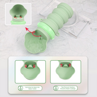 Green Portable Collapsible Pet Water Bottle for Dogs Outdoor Travel Drinking Dispenser Silicone Pet Water Cup
