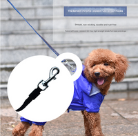 Dark Blue 3-in-1 Retractable Dog Leash with LED Flashlight and Waste Bag Dispenser 5m Nylon Lead for Dogs up to 20kg Essential Pet Walking Gear