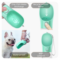 Pink Portable Dog Water Bottle and Drink Feeder - 550ml Pet Travel Water Cup for Walking, Hiking & Outdoor Use (High-Temperature Resistant)