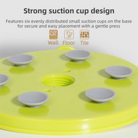 Blue Interactive Pet Slow Feeder & 3D Textured Oral Cleanner - 3-in-1 Mounting Durable TPR Lick Mat for Dogs & Cats
