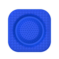 L Blue 2-Pack Premium Silicone Pet Lick Mat - Slow Feeder for Dogs and Cats with Powerful Suction Base - Anxiety Relief and Boredom Buster for Grooming and Bathing