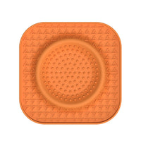 S Orange 2-Pack Premium Silicone Pet Lick Mat - Slow Feeder for Dogs and Cats with Powerful Suction Base - Anxiety Relief and Boredom Buster for Grooming and Bathing