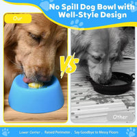 Yellow bowl with orange ball Slow Feeding Dog Bowl with Built-In Rolling Ball – Anti-Spill Pet Lick Dish for Healthy Eating Habits