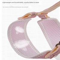 Pink Lace Y-Shaped Pet Harness and Leash Set - Breathable Mesh Vest for Small to Medium Dogs and Cats - Comfortable Walking Gear with 150cm Leash(Size:S)