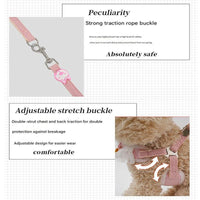 Green Lace Y-Shaped Pet Harness and Leash Set - Breathable Mesh Vest for Small to Medium Dogs and Cats - Comfortable Walking Gear with 150cm Leash(Size:M)