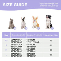76x60x20 CM Cute Square Plush Pet Bed with Removable Cover & 5 Bolsters Support - Blue Sky and White Clouds Machine Washable Calming Dog & Cat Sofa