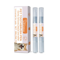 2-Pack Professional Pet Dental Cleaning Pens - Gentle Plaque & Tartar Remover and Breath Freshener for Dogs and Cats