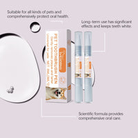 2-Pack Professional Pet Dental Cleaning Pens - Gentle Plaque & Tartar Remover and Breath Freshener for Dogs and Cats