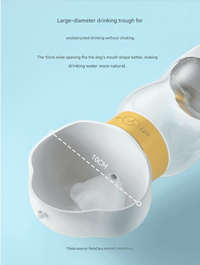 Yellow 350ml Portable Dog Water Bottle  - Leak-Proof Pet Travel Water Dispenser, Cloud-Shaped Drinking Bowl, Twist-to-Dispense Design, BPA-Free HIPS/PET Material for Walking Hiking Travel