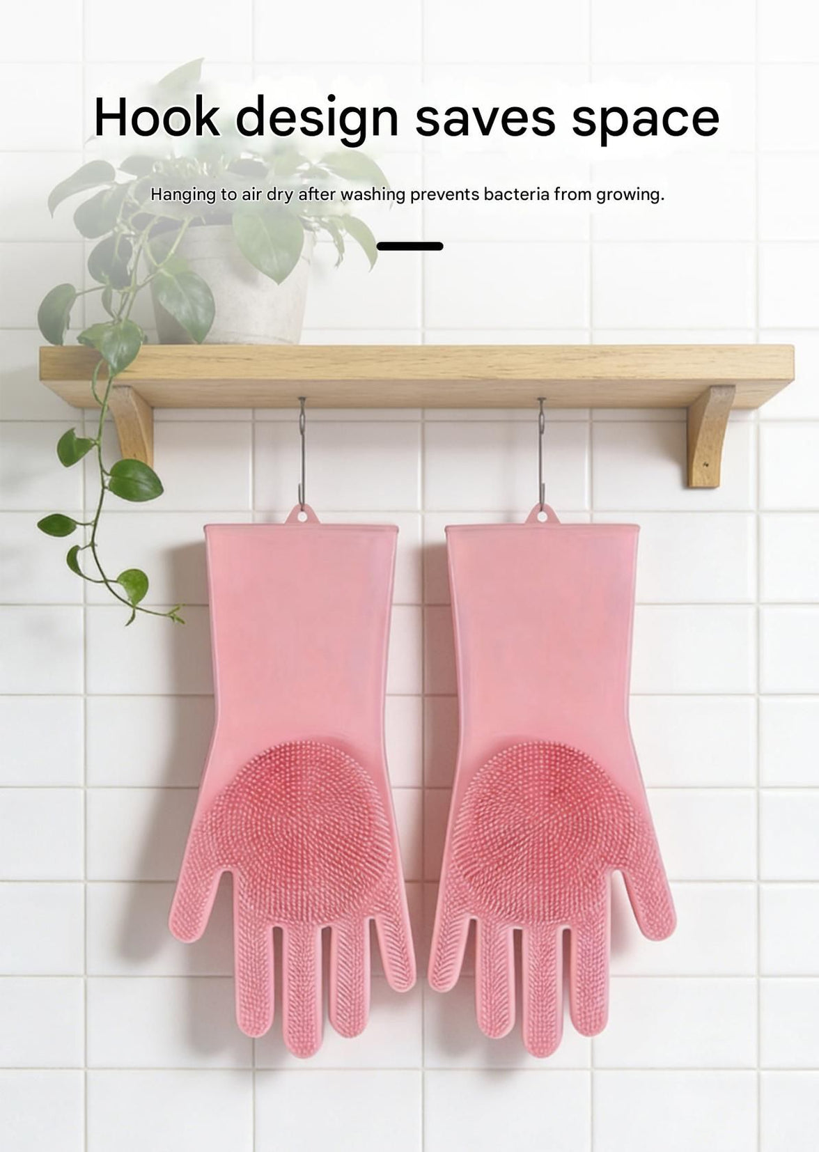 Grey Silicone Pet Bathing Gloves - Pink Double-Sided Design for Cats and Dogs - Gentle Massage, Easy Lather, Durable and Waterproof, Ideal for Pet Grooming and Home Use