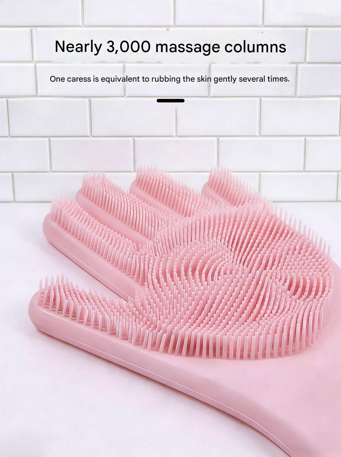 Purple Silicone Pet Bathing Gloves - Pink Double-Sided Design for Cats and Dogs - Gentle Massage, Easy Lather, Durable and Waterproof, Ideal for Pet Grooming and Home Use